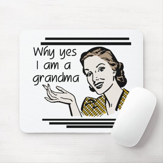 Tapis De Souris Rétro T-shirts et cadeaux de grand-maman (Avec souris)