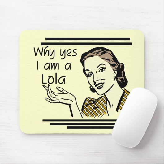 Tapis De Souris Rétro T-shirts et cadeaux de Lola (Avec souris)