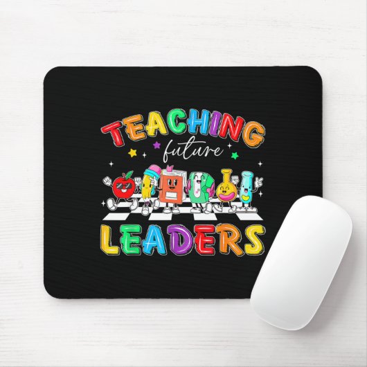 Tapis De Souris Retro Teaching Future Leaders Groovy Teacher Back  (Avec souris)