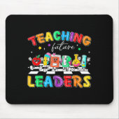 Tapis De Souris Retro Teaching Future Leaders Groovy Teacher Back  (Devant)