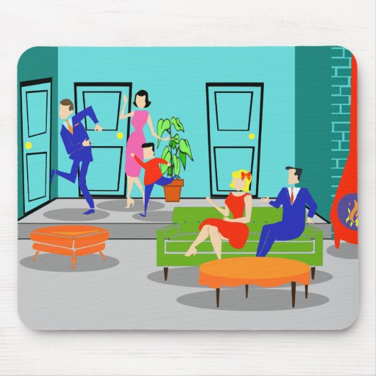 Tapis De Souris Rétro télévision classique Mousepad (Devant)