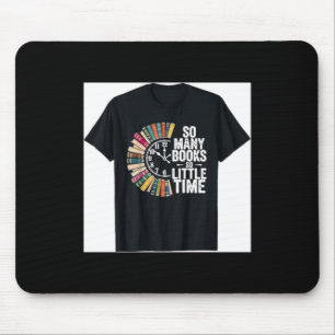Tapis De Souris Rétro Tellement de Livres Peu de Temps Horloge de