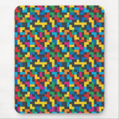 Tapis De Souris Retro Tetris Blocks Seamless Pattern (Devant)