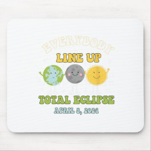 Tapis De Souris Rétro Tout Le Monde S'Aligner Total Solaire Eclips