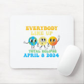 Tapis De Souris Rétro Tout Le Monde S'Aligner Total Solaire Eclips (Avec souris)