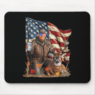 Tapis De Souris Retro Trump Chasse Deer Drôle Bière Boire