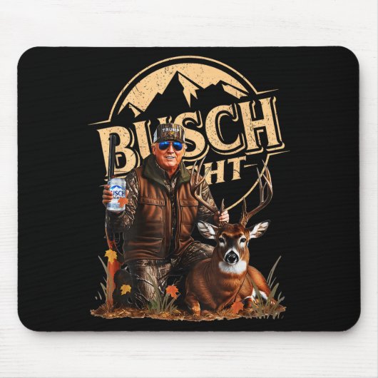 Tapis De Souris Retro Trump Hunting Deer Funny Beer Drinking Hunti (Devant)