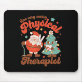 Tapis De Souris Retro Un très joli physiothérapeute Père Noël Chri (Devant)