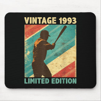 Tapis De Souris Retro Vintage 1993 Baseball Lover Limited Edition