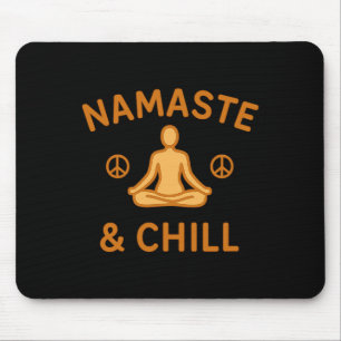 Tapis De Souris Retro Vintage Namaste Et Chill Méditation Et Yog