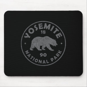 Tapis De Souris Retro Yosemite Parc National Usa Souvenir Vintage
