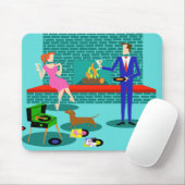 Tapis De Souris Rétros ajouter au chien Mousepad (Avec souris)