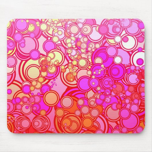 Tapis De Souris Rétros cercles (Devant)