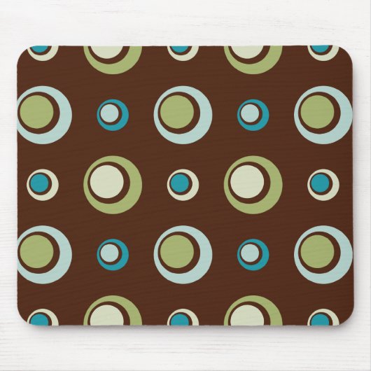 Tapis De Souris Rétros cercles (Devant)