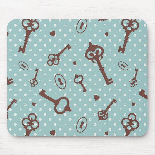 Tapis De Souris Rétros clés de Valentine (Devant)