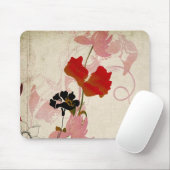 Tapis De Souris Rétros fleurs Mousepad (Avec souris)