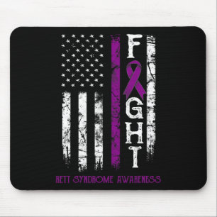 Tapis De Souris Rett Syndrome Guerrier Us Drapeau Décerné Syndrome