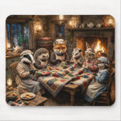 Tapis De Souris Réunion de patchwork des créatures de la forêt (Devant)