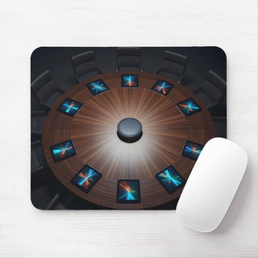 Tapis De Souris Réunion numérique circulaire (Avec souris)
