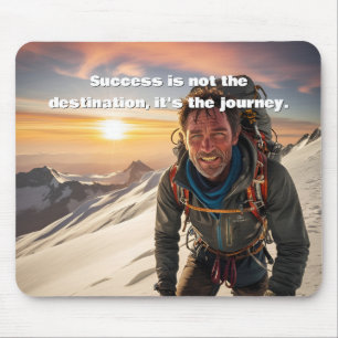 Tapis De Souris Réussite et travail acharné Alpiniste Motivation
