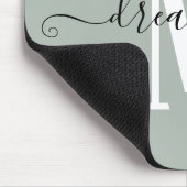 Tapis De Souris Rêve de devis positif Gros Monogramme initial Sage (Coin)