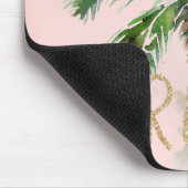 Tapis De Souris Rêve de Parties scintillant d'or Tropical Palm Tre (Coin)