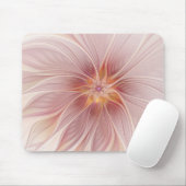 Tapis De Souris Rêve floral rose doux Fleur d'art fractal Abstrait (Avec souris)