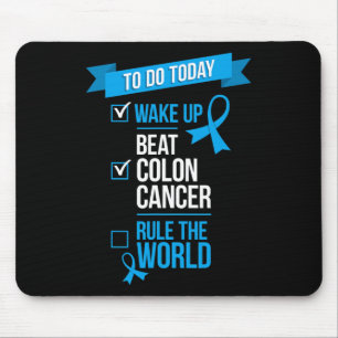 Tapis De Souris Réveillez-Vous Battez le Cancer du Côlon et RéGnez