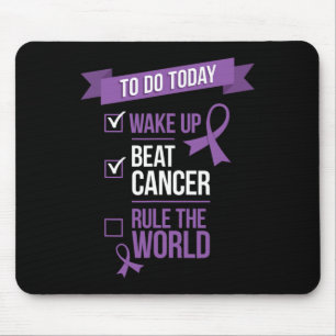Tapis De Souris Réveillez-vous vaincre le cancer et juguler le mon