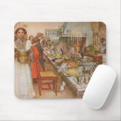 Tapis De Souris Réveillon de Noël par Carl Larsson, Vacances Vinta (Avec souris)