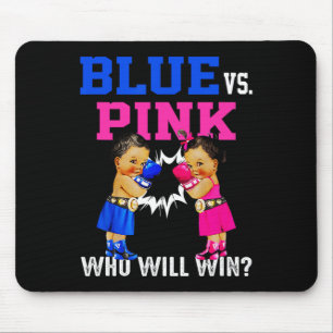 Tapis De Souris Révéler le genre Bleu Vs Rose Ethnique Boxe Babies