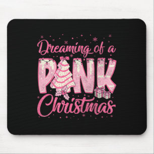Tapis De Souris Rêver D'Un Gâteau De Noël Rose Fantastique Noël