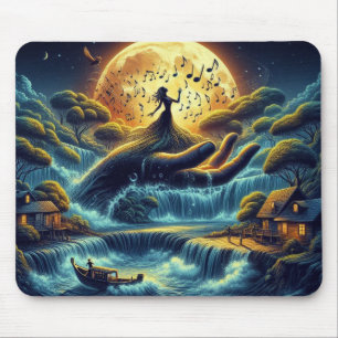 Tapis De Souris Rêverie au Clair de Lune – Paysage de Rêves