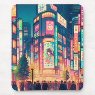 Tapis De Souris Rêves néon de Shibuya