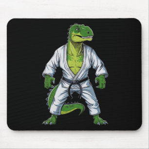 Tapis De Souris Rex dinosaure arts martiaux pratiquant de Jiu-jits