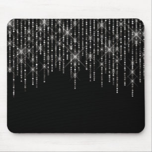 Tapis De Souris Rhinestone Bling on Black
