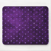 Tapis De Souris Rhinestons sur la souris mauve en cuir (Devant)