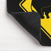 TAPIS DE SOURIS RHINOCÉROS CROISANT LE PANNEAU ROUTIER (Coin)