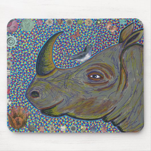 Tapis De Souris Rhinocéros Mousepad (Devant)