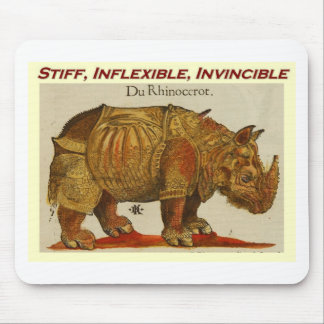 Tapis De Souris Rhinocéros raide, inflexible, invincible brown.jpg