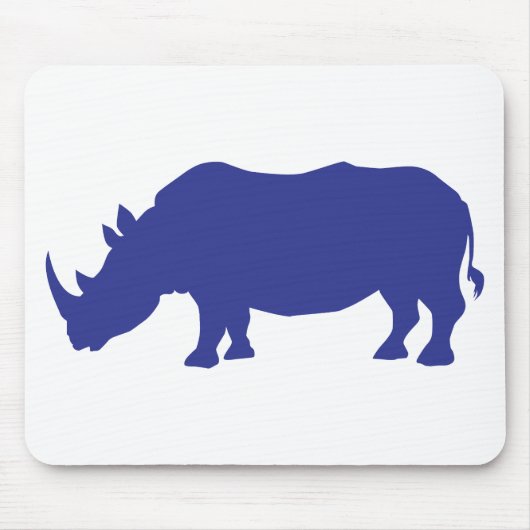 Tapis De Souris Rhinoceros Silhouette (Devant)