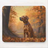 Tapis De Souris Rhodesian Ridgeback à l'automne Feuilles automne I (Devant)