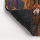 Tapis De Souris Rhodesian Ridgeback Chien Halloween sorcier Citrou (Coin)