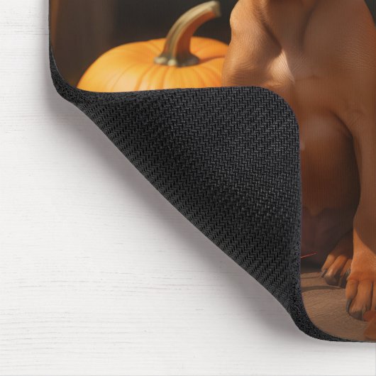 Tapis De Souris Rhodesian Ridgeback Chiot Automne Citrouille délic (Coin)