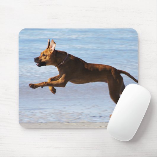 Tapis De Souris Rhodesian Ridgeback - saut (Avec souris)