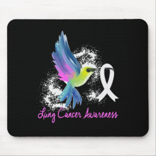 Tapis De Souris Ribbon perle de sensibilisation au cancer du poumo