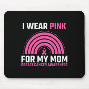 Tapis De Souris Ribbon Sensibilisation au cancer du sein Je porte 