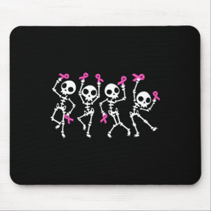 Tapis De Souris Ribbon Sensibilisation au cancer du sein Squelette