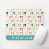 Tapis De Souris Ribbons arc-en-ciel Motif Whimssical Nom personnal (Avec souris)
