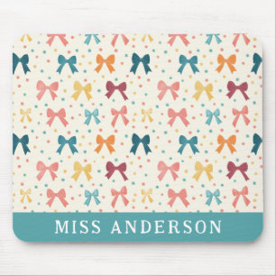 Tapis De Souris Ribbons arc-en-ciel Motif Whimssical Nom personnal
